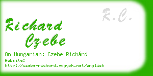 richard czebe business card