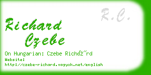 richard czebe business card